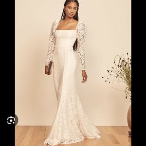 Lace Annika reformation long sleeve wedding dress